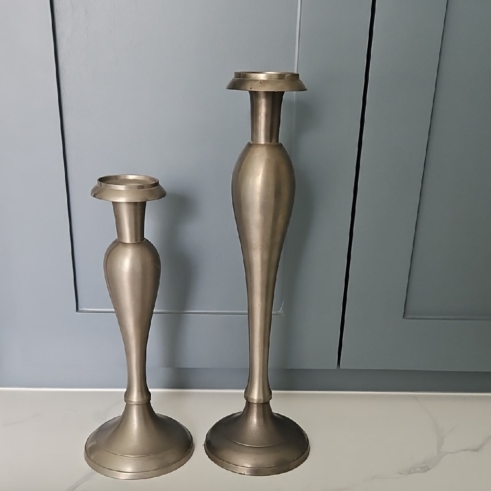 Bombay And Co Silver Candle Holders